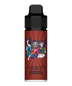 A bottle of e-liquid featuring a cartoon character from the Iget Vape brand.