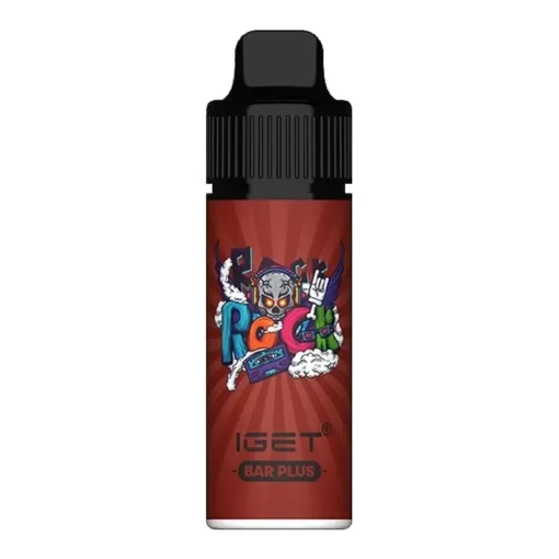 A bottle of e-liquid featuring a cartoon character from the Iget Vape brand.