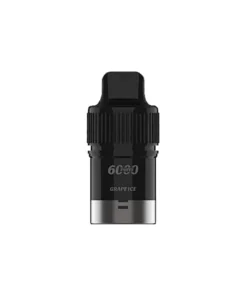 A black and white e-cigarette from iget vape on a white background.