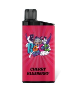 An iget vape e-liquid bottle featuring cherry blueberry flavors, showcased against a clean white background.