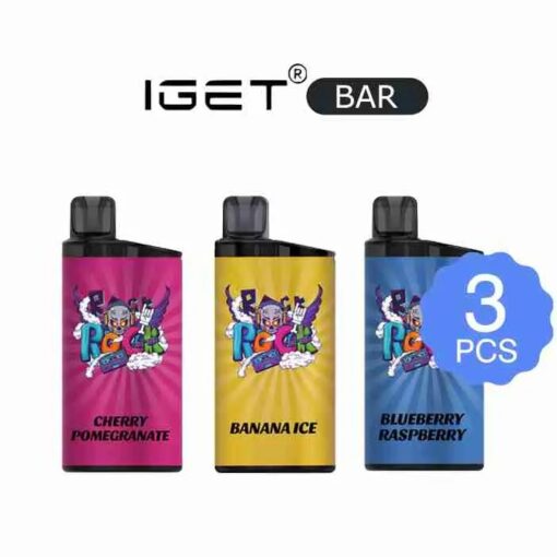 Buy the Iget Vape Bar Blueberry Ice e-liquid 3-pack at a discounted price.