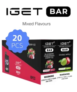 Vape IGET Bar Bundles 20 PCS offers mixed flavors.
