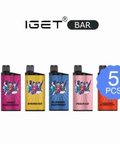Iget Bar Bundles 5pcs e-liquid kit.