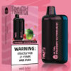 A Punkapes vape with strawberry watermelon ice flavor next to its packaging, which includes a warning: "Strictly for 21 years and over.